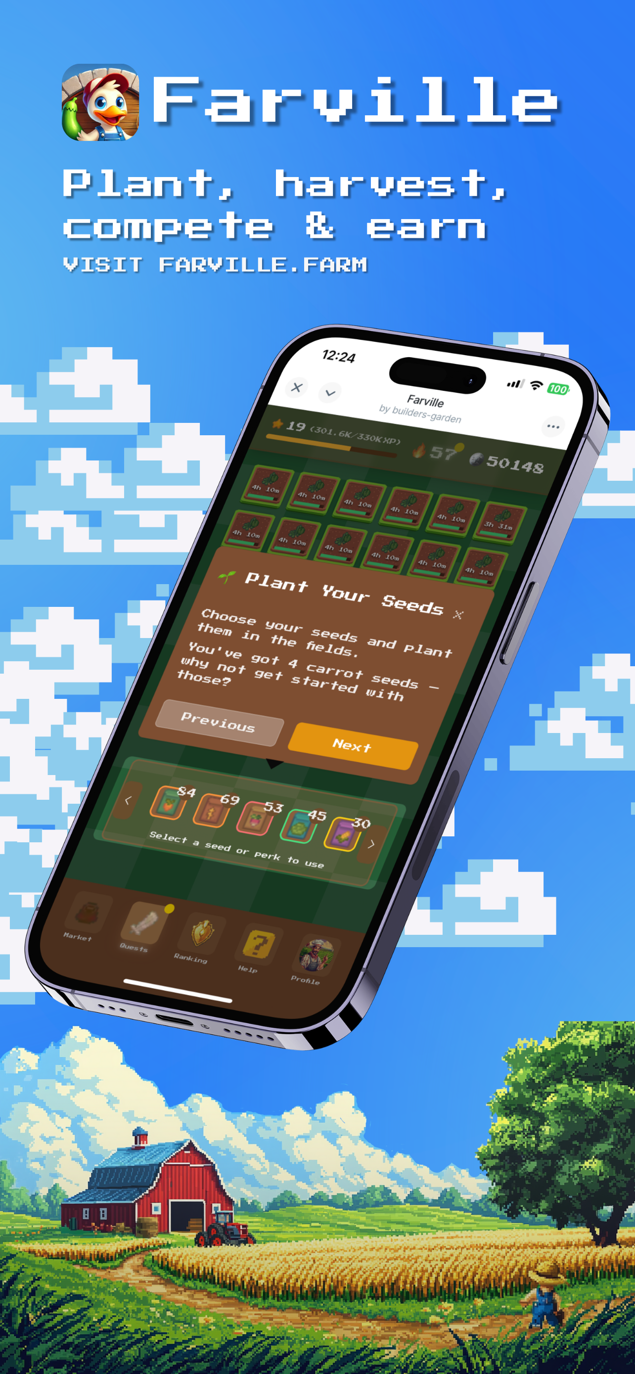 Play Farville Dev - Farcaster Mini Apps screenshot