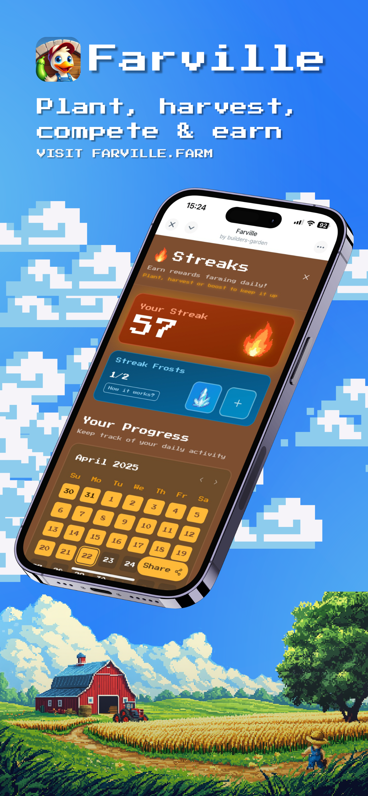 Play Farville Dev - Farcaster Mini Apps screenshot